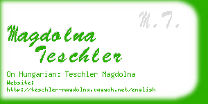 magdolna teschler business card